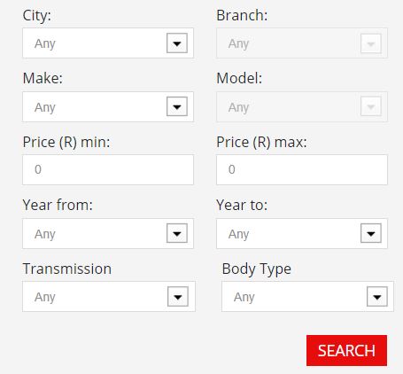 2nd hand cars for sale search form 